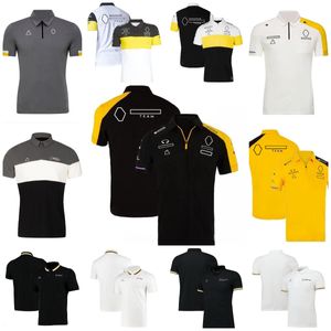 F1 Team Driver T-shirts Mens and Womens Short Sleeve Polo Shirts Formula One Lapel Racing Clothes Plus Size Customization