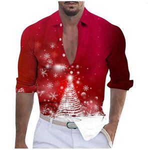 Camicie casual da uomo Abbigliamento da uomo Elegante per colletto a punta maniche lunghe Camicetta stampata Camisas Y Blusas muscolari