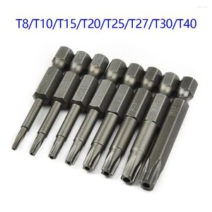 Conjunto de brocas torx de 5 pontos, 8 tamanhos, 50mm, 1/4 