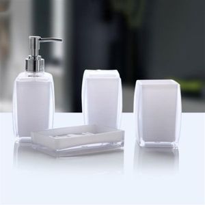 Set di 4 pezzi in acrilico set di accessori per il bagno set bottiglia di sapone tazza per bocca portasapone tazza portaspazzolino custodia ball boy householy DTT88 Y234S