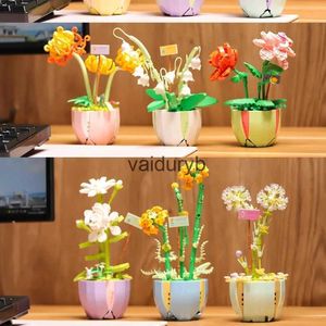 Blocks New Mini Building Toys for Girls Bonsai Bricks Potted Flowers Blossoms Plants Construccion Kids Adult Christmas Giftvaiduryb