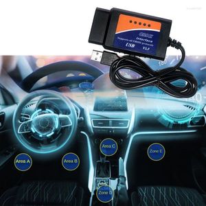 Narzędzie diagnostyczne ELM327 USB V1.5 Plastikowe automatyczne interfejs kabla kabla OBDII Kod CAN CODER ELM 327 1.5 PC Połączenie