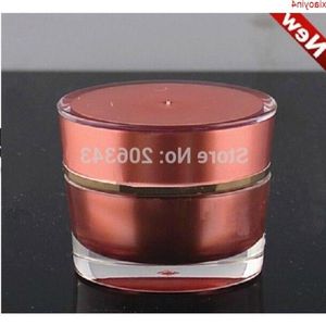 Frasco de creme em forma de cone vermelho acrílico de 10g, recipiente cosmético, frasco de creme, frasco cosmético, embalagem cosméticamelhor qty Qgawt