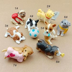 Charms 30-50mm Fashion Craft Animal Jewelry Harts 3D Pet Dog Valp för nyckelring som gör hängen hängande handgjorda DIY-material1196i