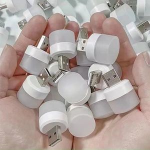 Nattlampor 1-10 st mini USB Lätt varmt vita ögonskydd Bok Läsning Plug Plug Computer Mobile Power Charging LED-lampan