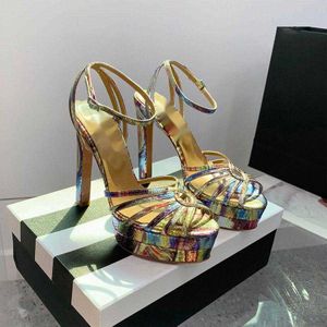 Sandálias de plataforma toe 13,5 cm de salto alto bloco sapato de noite designer de luxo feminino para fábrica