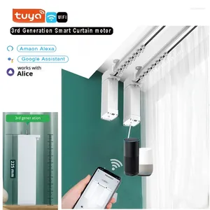 Smart Home Control 3rd Generation Tuya Electric Curtain Motor WiFi Gardiner Motoriserad systemspår intelligent för