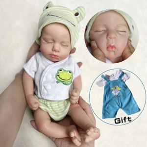 13 Loulou Boy Full Body Soft Solid Silicone Bebe Reborn Doll Handmade Realistic Born Reborn de Silicone Real Cuerpo 240119