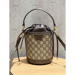 Modedesigner Mini Classic Bucket Famous Womens äkta läderväska Crossbody Bag