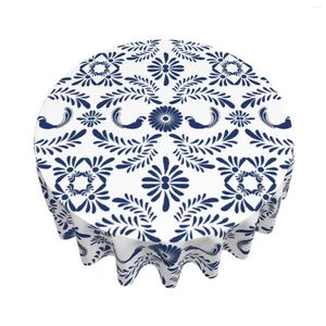 Bord trasa rund bordsduk mexicantalavera polyester vattentät stainresistant bevisskydd för hemdekorationer