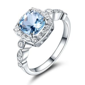 Кольца Umcho, однотонное кольцо из стерлингового серебра, кольца с синим сапфиром для женщин, подарки с камнем по случаю рождения, изумрудное кольцо, свадебное обручальное ювелирное изделие, подарок