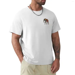Herrpolos färgglada elefantkonst t-shirt anime kläder utgåva kort ärm tee t skjortor för män pack