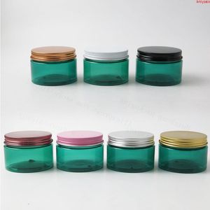 120g 4oz blue pet jar with aluminum lid plastic Cosmetic containers make up bottle 20pcshigh qualtity Eqpce