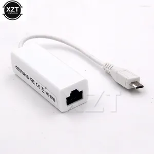 Cabos de computador est micro usb 2.0 5 pinos para ethernet 10/100 m rj45 rede lan cabo adaptador cartão conector para tablet