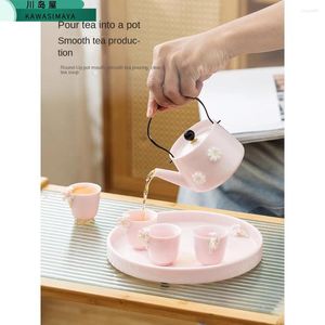 Hip Flasks KAWASIMAYA Ceramic Tea Set Women's Exquisite One Person Lifting Beam Pot Birthday Housewarming Gift