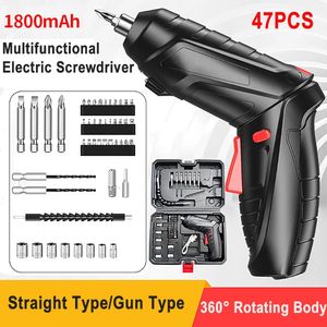 Household Electric Screwdriver Rechargeable Cordless Impact Drill Mini Wireless Set Batch 240123