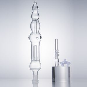 Glassvape666 NC013 DAB Rig Glass Bong Bong Clear Calabash Style Palanie Super Long Bubbler Pro Rig Glass Rura wodna 14 mm tytanowy kwarcowy klip z paznokci