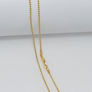 1pcs Whole Gold Filled Necklace Fashion Jewelry Bead Ball Link Chain 2mm Necklace 16-30 Inches Pendant Chain1262o