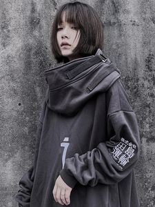 Kadınlar/Erkek Giysileri Harajuku Sweatshirt Hoodie Sweater Gevşek Hip Hop Peluş Peluş Kapüşonlu Külot Ceket Sonbahar Kış Japon Tops 240123