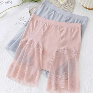 Leggings femininas flor underskirt boyshorts rendas para mulheres lingerie feminina anti atrito coxa boxers senhoras plus size shorts segurança calças curtas yq240130