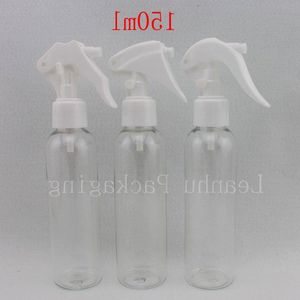 30 x 150 ml kurze kleine Maus-Trigger-Sprühpumpen-Klarflaschen, 150 cc leerer transparenter Spray-Trigger-Kunststoffbehälter Mvfpu