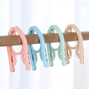 Hangers 4Pcs Multi-functional Plastic Clothes Hanger Travel Space Saving Foldable Creative Rack Children Baby