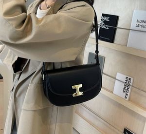Modne czarne torby na ramię dla kobiet luksusowa skórzana torba crossbody mała klapka torba posłańca design torebki damskie