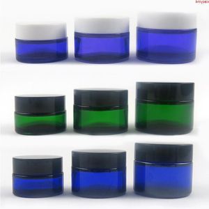 200 x 20g 30g 50g Empty Purple glass jars for cosmetics Blue Glass Cream Jars Cosmetic Packaging with lid black plastic capshigh qualti Rbkv