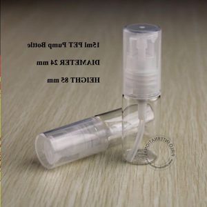 15 ml Pet Plastic Lotion Pump Spray Bottle Plastic Bottle Cosmetic Packaging Emulsion Behållare med transparent spraylock 50st TAJCL