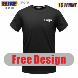 Women's T-Shirt ELIKE Summer Men And Women Cotton T Shirt Custom Print Personal Design Embroidery Company Brand 7 Colors Clothing Fashion 240130