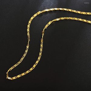 Цепочки 40-75 см, 18-каратное золото, стерлинговое серебро 925 пробы, Шарм, 2 мм, плоские цепочки, ожерелья для женщин и мужчин, роскошные модные вечерние свадебные украшения