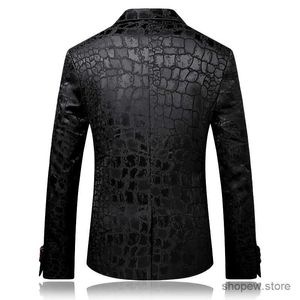 Abiti da uomo Blazer Abito jacquard di lusso Uomo Business Banchetto Festa di nozze Sposo Abito a coda di rondine Uomo Slim Fit Blazer Pantaloni Taglia grande 6XL