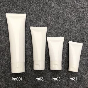 15ml 30ml 50ml 100ml空のプラスチックスクイーズボトル化粧品クリームソフトチューブ歯磨き粉ローションパッケージングコンテナフリップキャップjqjns