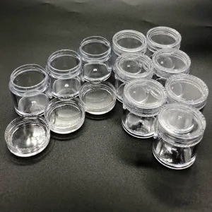 Bottles 50Pcs 10ML Small Round Jars Strorage Box Acrylic Japan Style Jewelry Rings Clear Beads Accessory Organizers Container