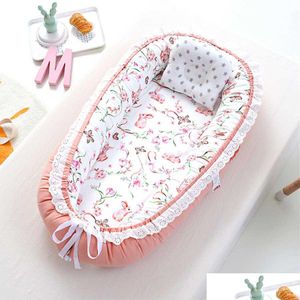 Baby Cribs Playpen Travel Nest Portable Bed Cradle Nowonarodzone łóżeczko dla dzieci bassinet upuszczenie dostawy żłobka macierzyńska pościel OT3MU