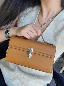 New niche Savette handbag suede carrying small square bag French minimalist cowhide shoulder bag crossbody bag
