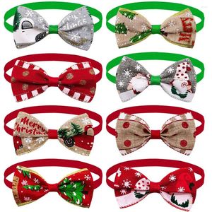Hundkläder 50/100ps handgjorda bowties för julskötselbågar Samll katt båge slipsar tillbehör leveranser