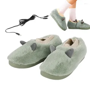 Tapetes Sapatos de aquecimento elétrico Aquecedor de pés aquecidos para chinelos e botas de microondas