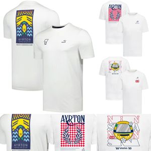 2024 F1 Team Special Edition T-shirt Formel 1 Driver Commemorative T-shirt Summer Racing Fans Casual T-shirt Polo Shirt White Jersey