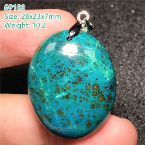 Crystal Natural Azulite Malachite Lapis Lazuli Pendant Jewelry For Women Men Gift Green Blue Crystal Silver Stone Beads Gemstone AAAAA