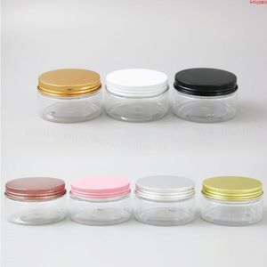 20 x 100g 100cc Empty Transparent Cream Cosmetic Jar Container with Gold Metal Aluminium Cap With PE Padhigh qualtity Jbpqj