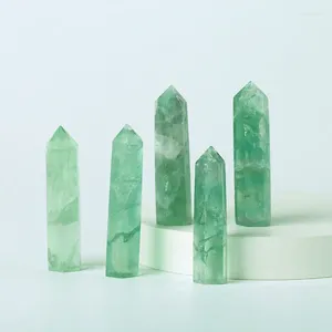 Estatuetas decorativas pedra energia varinha torre ponto natural decoração para casa cristal mineral artesanato cores prisma de quartzo