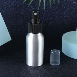 Storage Bottles Silver Aluminum Portable Empty Spray Bottle Refillable Perfume Travel Cosmetic Sprayer Atomizer Container