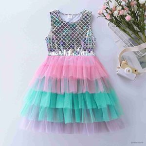 Kız Elbiseleri Kız Performans Denizkızı Elbise Prenses Elbise Yaz Topu Elbise Çocuk Doğum Günü Partisi