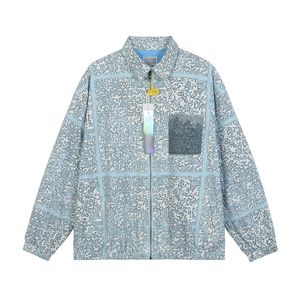 Camicie firmate da uomo Camicie in denim, camicie eleganti con stampa di lettere, modello unisex con bottoni e orlo, giacche alla moda di alta qualità