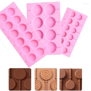 Ferramentas de cozimento redondo silicone pirulito moldes doces bolo pastelaria formas para chocolate sobremesa decoração equipamentos confeitaria cozinha