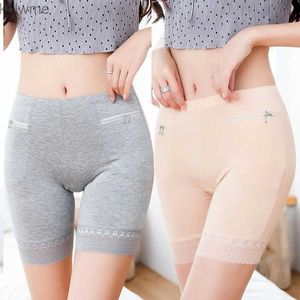 Women's Leggings Summer Seamless Underwear With Pocket Shorts Womens Safety Pants Ladies Lace Plus Big Size For Women YQ240130