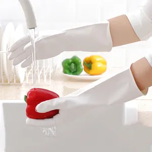 使い捨て手袋1ペアキッチン食器洗い家庭用洗浄ツール掃除用のグローブガジェット涙の耐水性