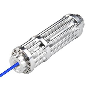 Leistungsstarke blaue Laserpointer-Taschenlampe, 450 nm, 10.000 m, fokussierbare Laser-Anblick-Zeiger, Lazer-Taschenlampe, brennendes Streichholz, bur jllzii2297