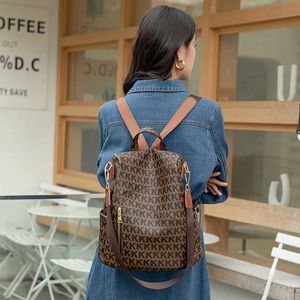 Rucksack Mode Rucksack für Frauen 2024 Trend Bagpack Echtes Leder Rucksäcke Luxus Ästhetische Weibliche Tasche Große Kapazität Reisetaschen